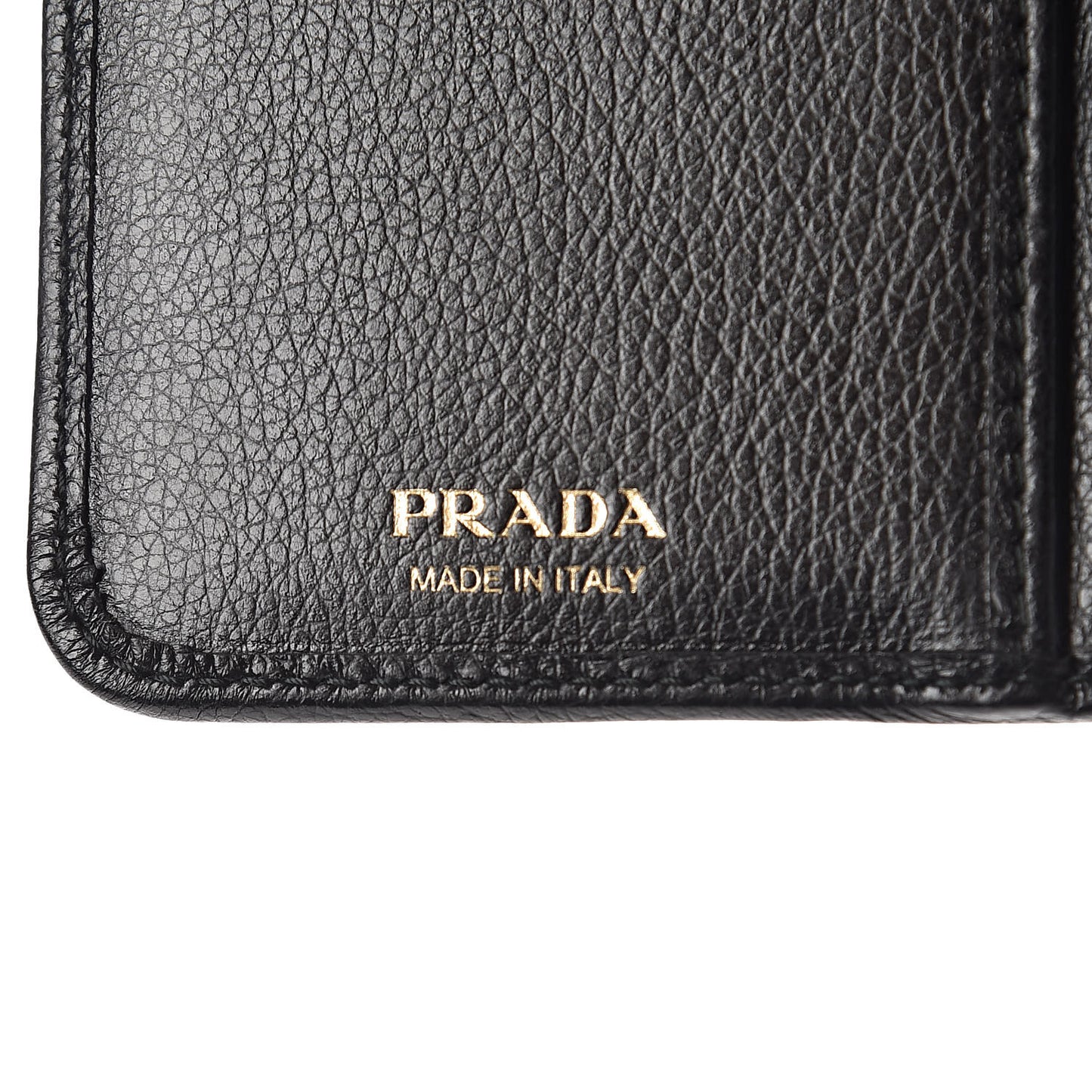 Glace Calfskin Compact Triangle Wallet Black