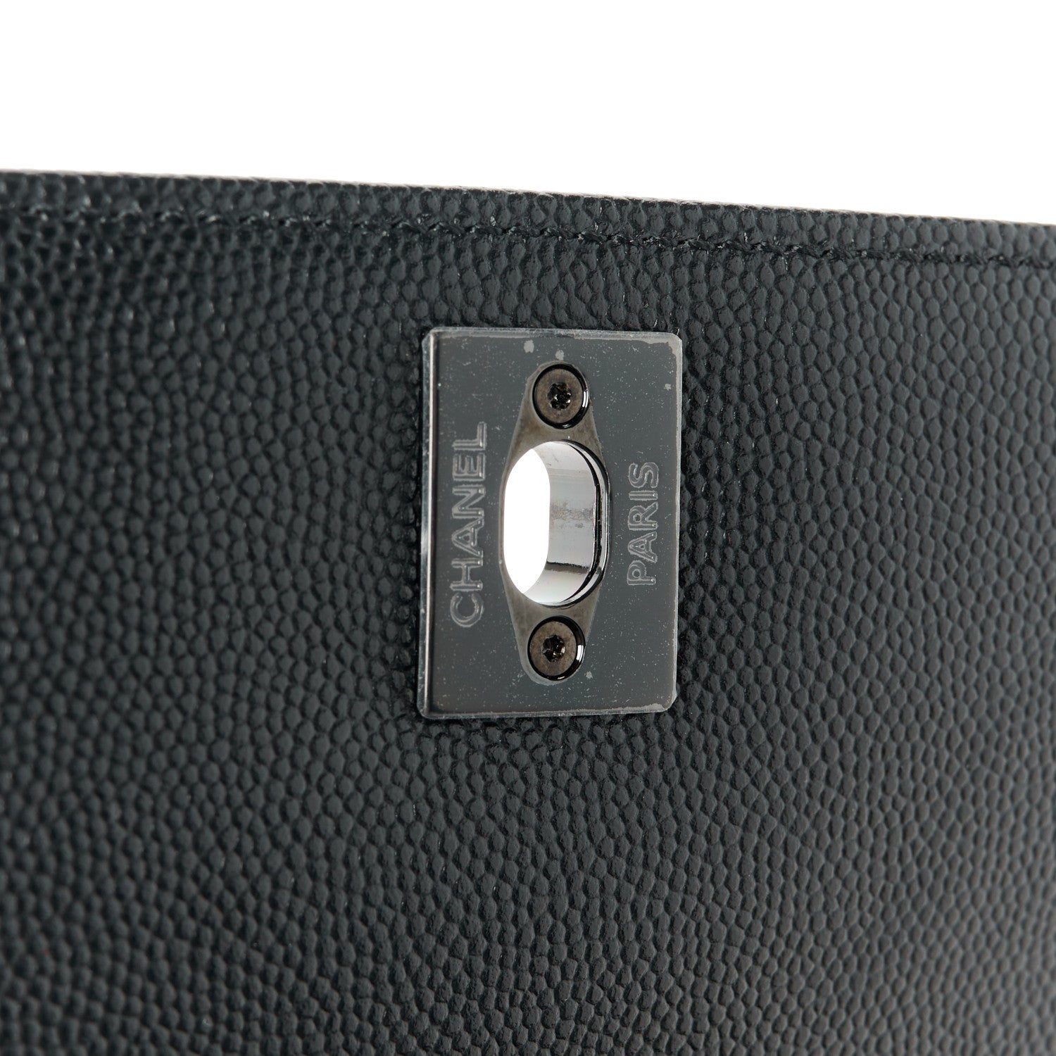 Chanel Caviar Chevron Quilted Mini Coco Handle Flap So Black 7 of 13