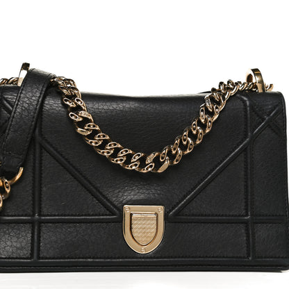 Christian Dior Grained Calfskin Small Diorama Flap Bag Black 7 of 11