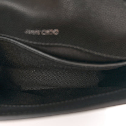 Jimmy Choo Calfskin Crystal Cheri Chain Crossbody Bag Black 5 of 10