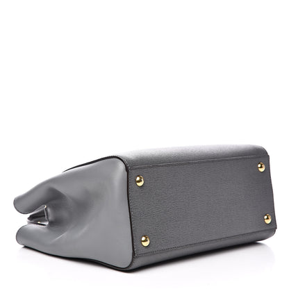 Fendi Vitello Elite Petite 2Jours Tote Grigio Grigio Chiaro 4 of 11