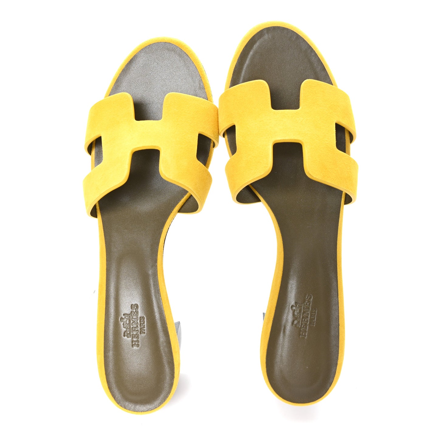 Suede Goatskin Oasis Sandals 41 Jaune Sable
