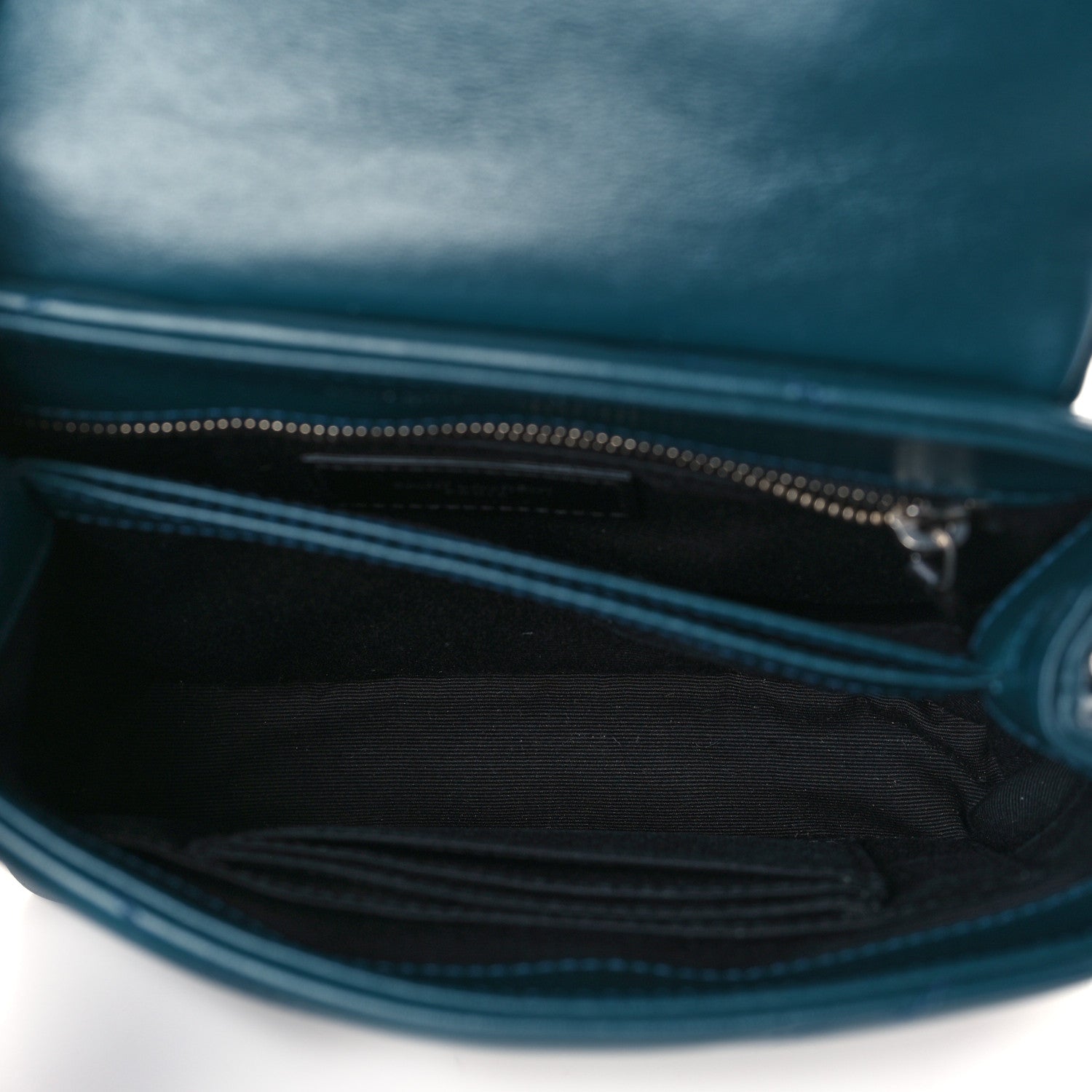 Saint Laurent Calfskin Y Quilted Monogram Toy Loulou Satchel Dark Turquoise 5 of 10