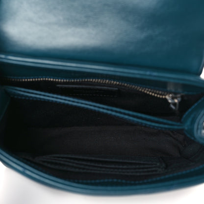 Saint Laurent Calfskin Y Quilted Monogram Toy Loulou Satchel Dark Turquoise 5 of 10