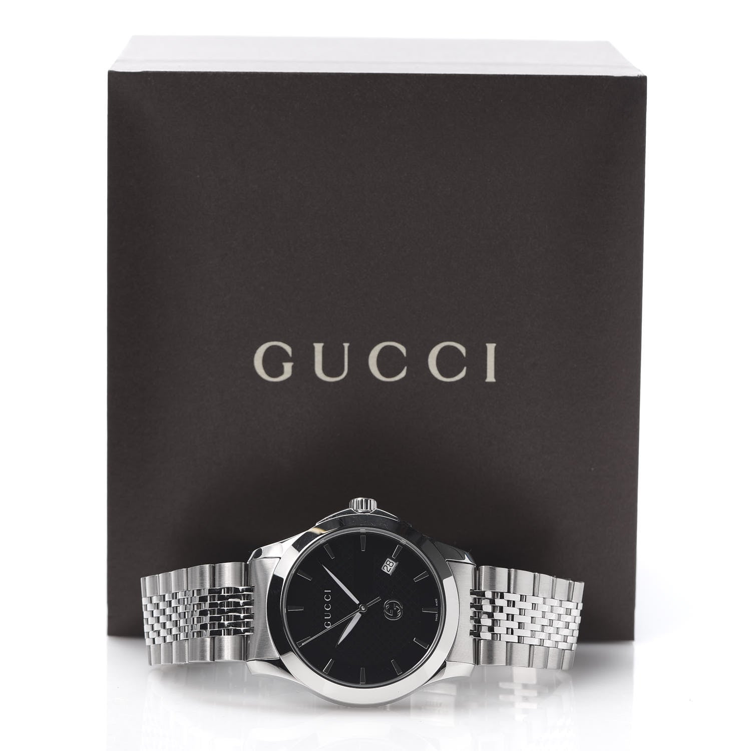 Gucci Stainless Steel 38mm G-Timeless Quartz Watch Black 7 of 7