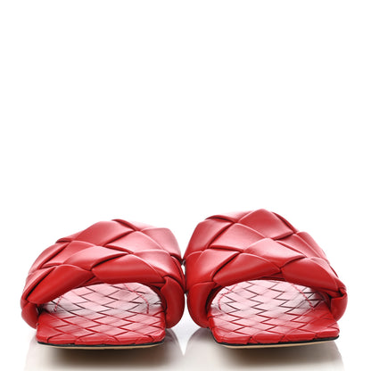 Bottega Veneta Nappa Maxi Intrecciato Lido Flat Sandals 37 Bright Red 2 of 7