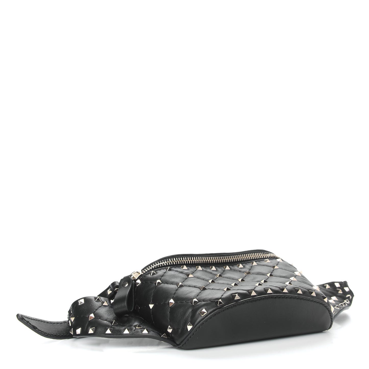Nappa Rockstud Spike Belt Bag 85 Black