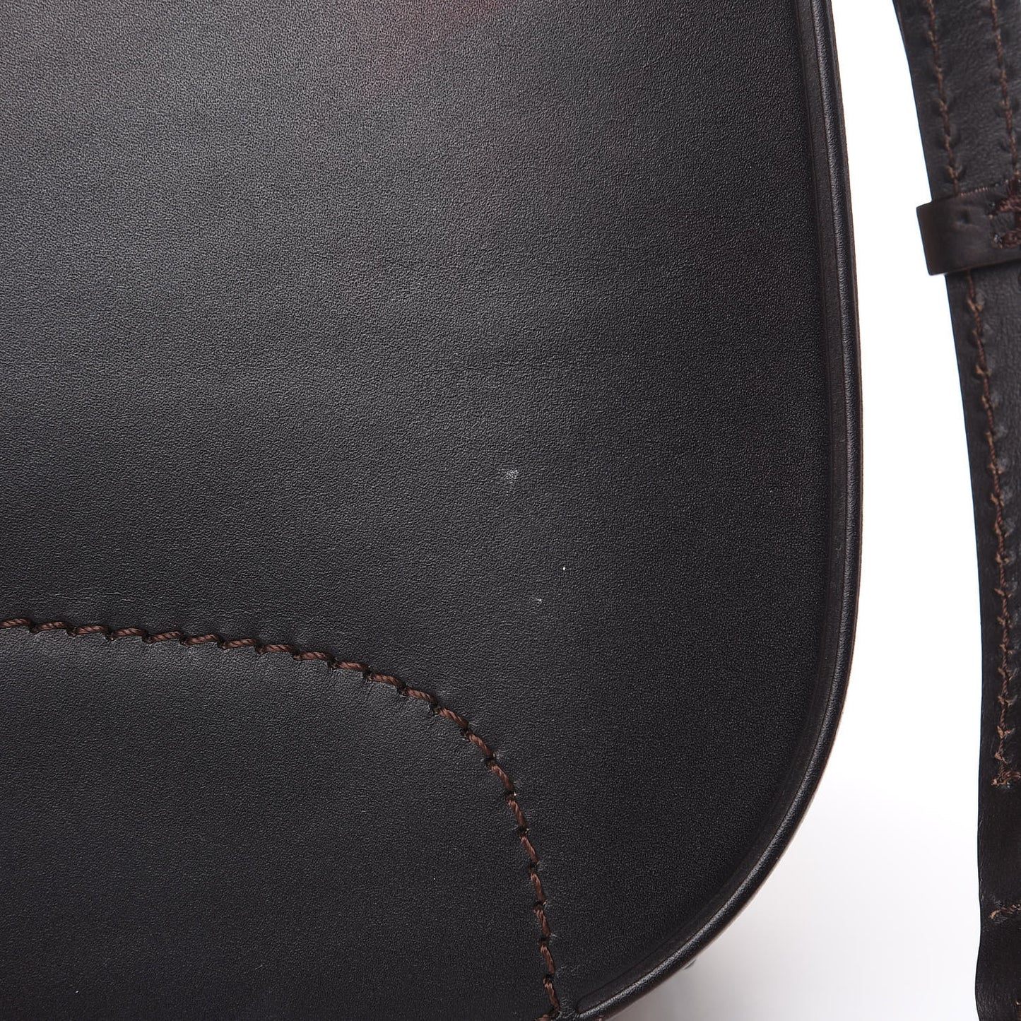 Haymarket Check Large Bridle Saddle Bag Dark Clove Brown