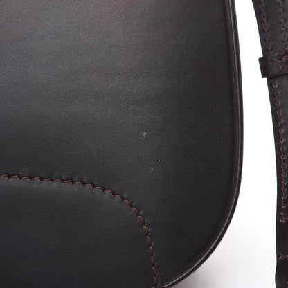 Burberry Haymarket Check Large Bridle Saddle Bag Dark Clove Brown 13 of 14