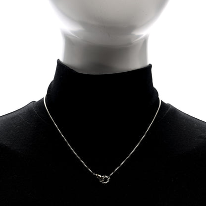 David Yurman Sterling Silver 14K Yellow Gold Petite Cable Linked Pendant Necklace 2 of 4
