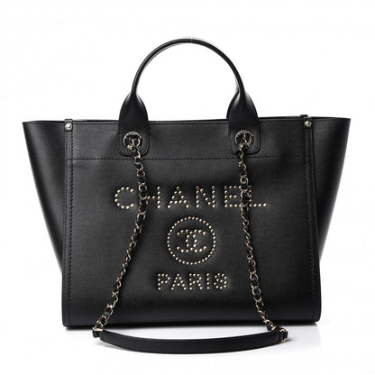 Chanel Caviar Small Studded Deauville Tote Black 1 of 11