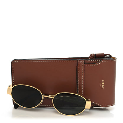 Celine Metal Triomphe 01 Sunglasses CL40235U Gold Green 7 of 7