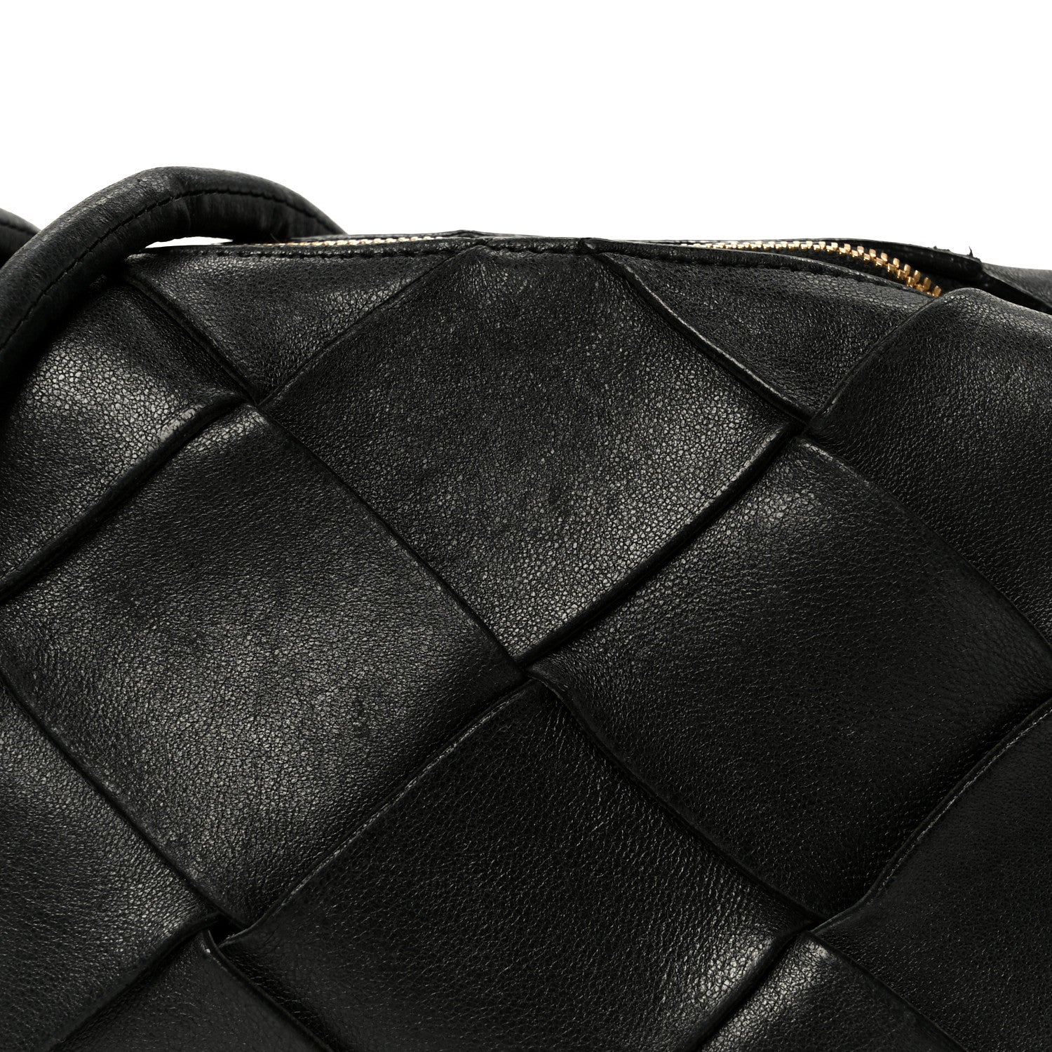 Bottega Veneta Lambskin Maxi Intreccio Small Cassette Camera Bag Black 7 of 11