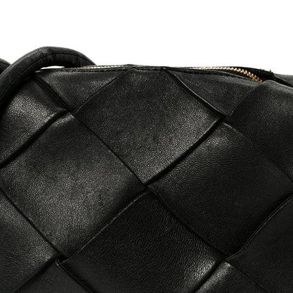 Bottega Veneta Lambskin Maxi Intreccio Small Cassette Camera Bag Black 7 of 11