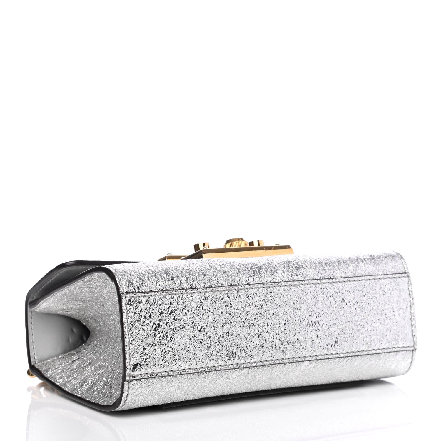 Gucci Galassia Small Padlock Shoulder Bag Argento 3 of 4