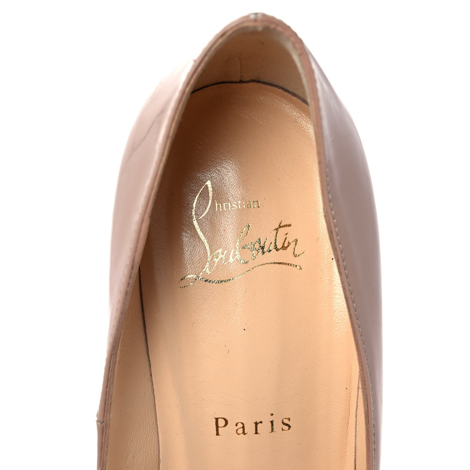 Christian Louboutin Patent Rolando 120 Pumps 37.5 Nude 7 of 8