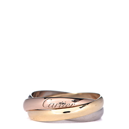 Cartier 18K Pink Yellow White Gold Small Trinity Ring 47 4 2 of 11
