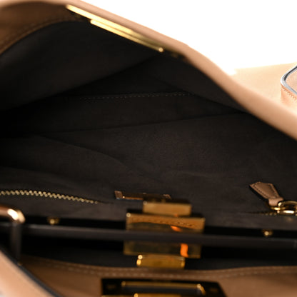 Fendi Vitello Seta Medium Peekaboo Iconic Satchel Cuoio 4 of 8