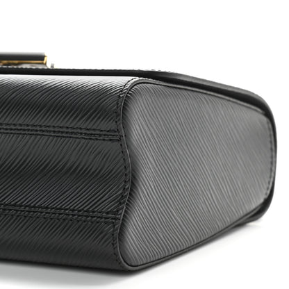 Louis Vuitton Epi Twist Shoulder Bag MM Matte Black Gold 10 of 11