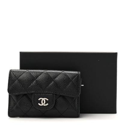 Chanel Caviar Quilted Flap Card Holder Wallet Black 12 of 12
