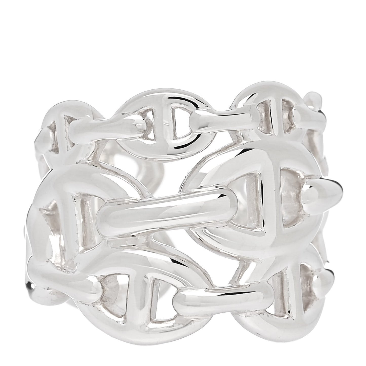 Sterling Silver GM Chaine d'Ancre Enchainee Band Ring 54 7