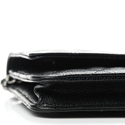 Chanel Caviar Quilted Wallet On Chain WOC Black 6 of 10