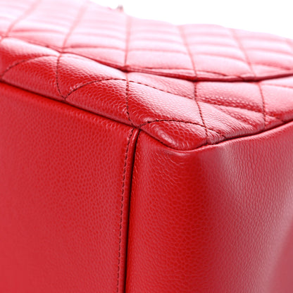 Chanel Caviar Quilted Grand Shopping Tote GST Red 11 of 12