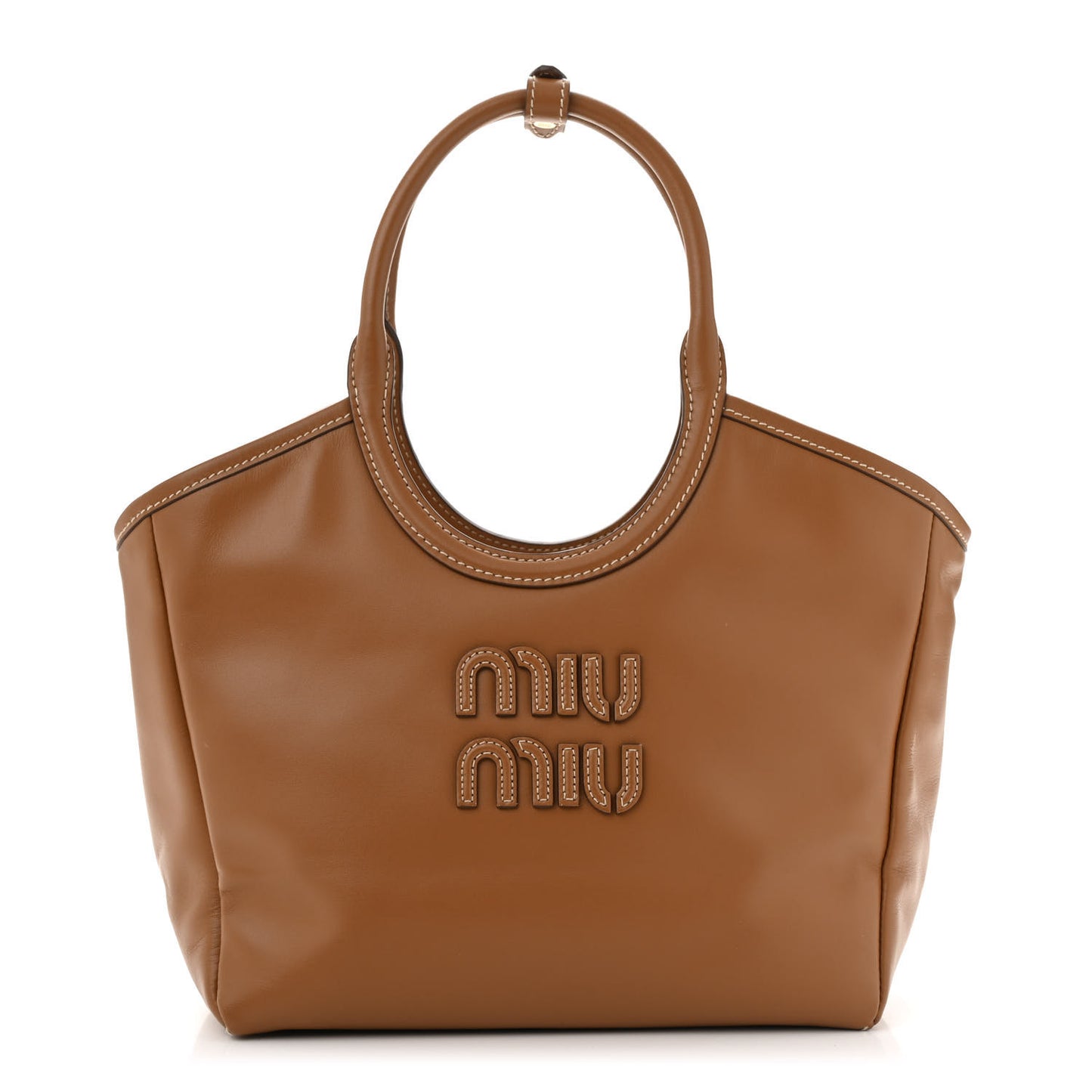Soft Calf Softy Small Ivy Tote Bag Caramel