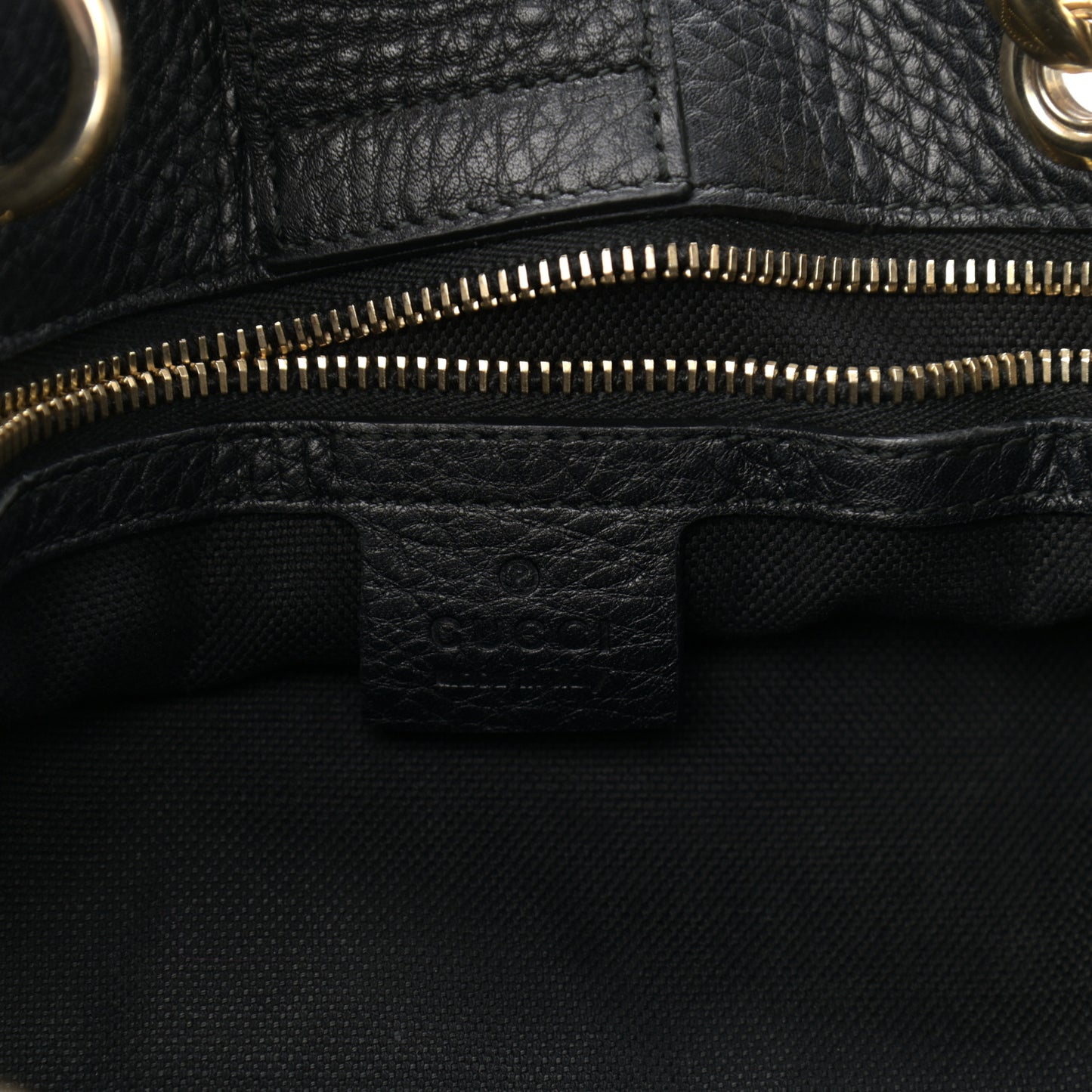 Pebbled Calfskin Medium Bamboo Shopper Tote Black