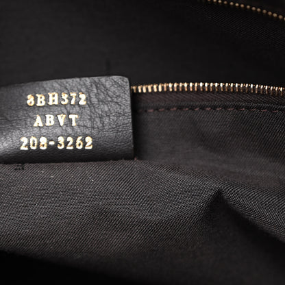 Fendi Fabric Jacquard Vitello Seta Plexiglass Pequin Gingham Large Fendi Sunshine Shopper Tote Tobacco Moro Black 7 of 10