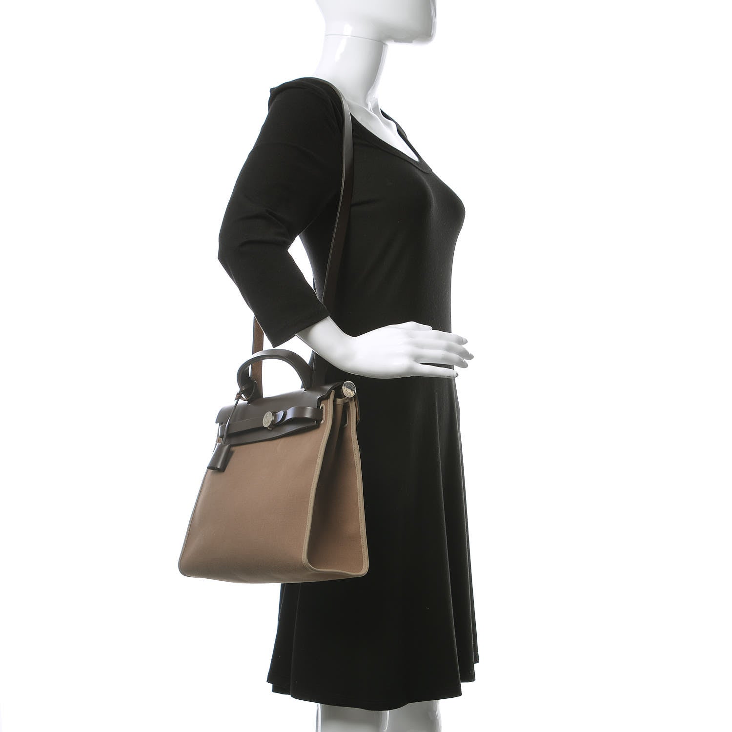 Hermes Vache Hunter Toile Herbag Zip 31 PM Etoupe Ebene 2 of 9