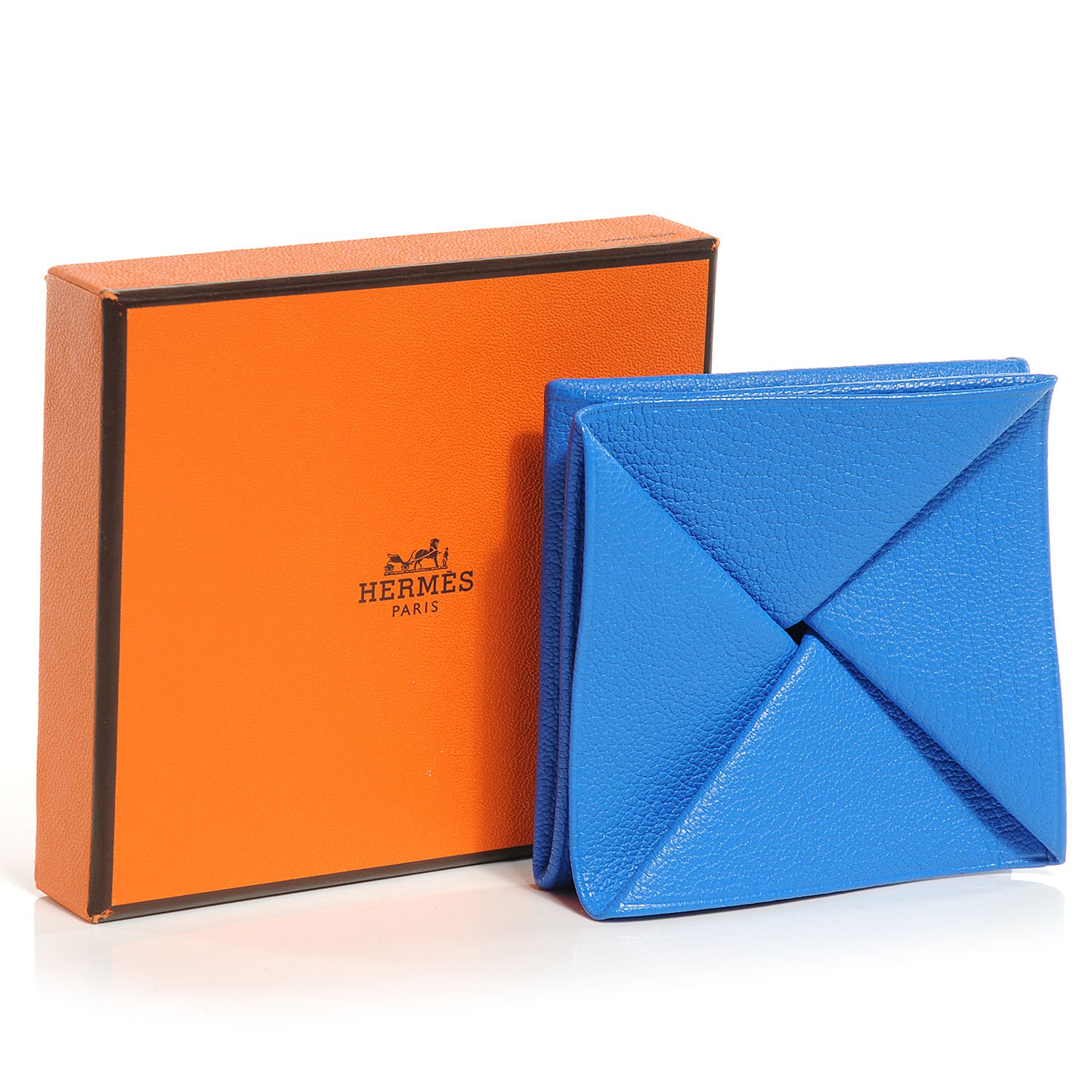 Hermes Chevre Zulu Coin Purse Bleu Hydra 5 of 7