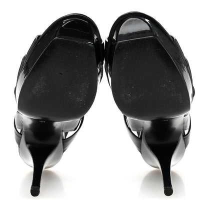Saint Laurent Patent Tribute 105 Platform Sandals 38 Black 6 of 11