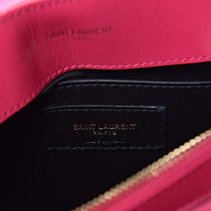 Saint Laurent Calfskin Y Quilted Monogram Small Loulou Chain Satchel Fresh Fuchsia 7 of 12