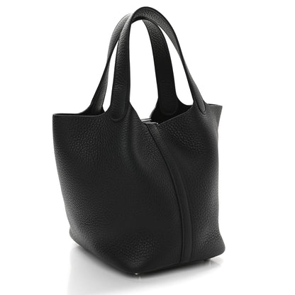 Hermes Taurillon Clemence Picotin Lock 18 PM Black 3 of 9