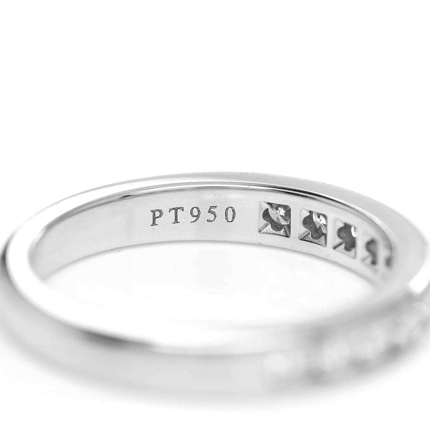 Platinum Diamond 3mm Half Circle Wedding Band Ring 50 5.5