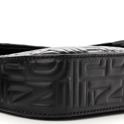 Fendi Nappa Logo Embossed Baguette Black 8 of 10