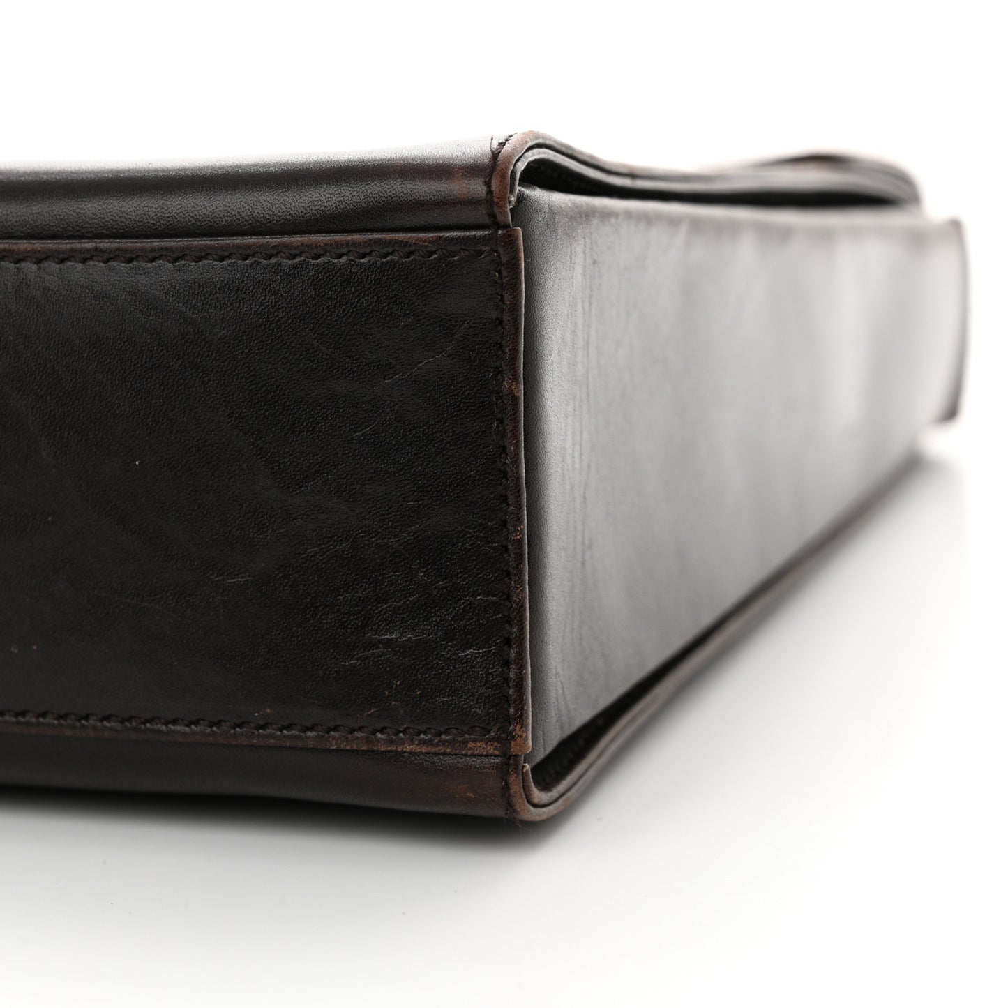 Vitello Smalt Shoulder Bag Ebano