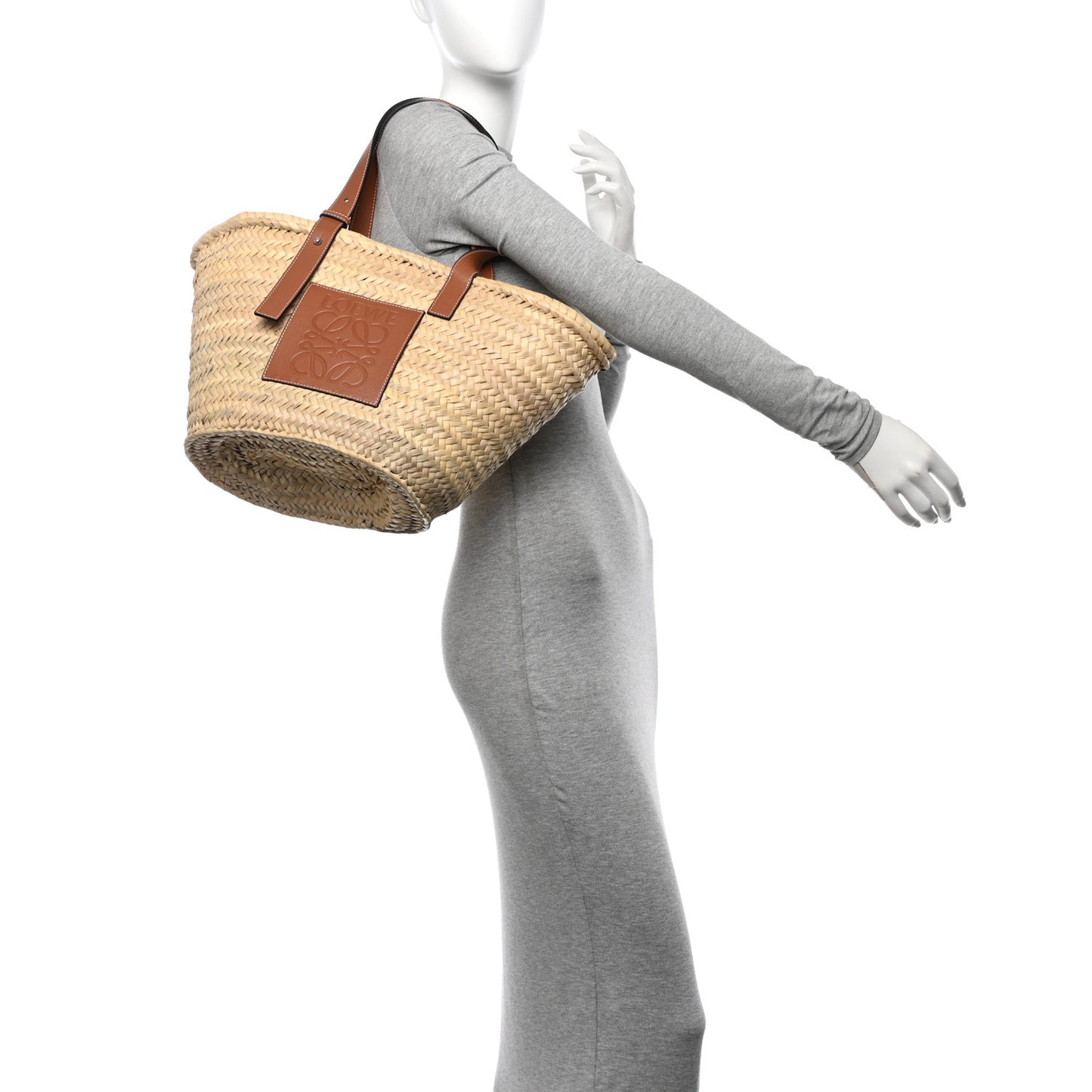 Raffia Basket Tote Bag Natural Tan