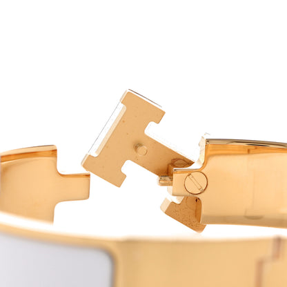 Hermes Enamel Narrow Clic Clac H Bracelet PM White 5 of 6