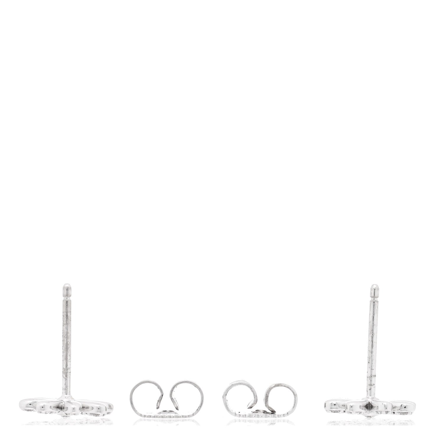 Tiffany 18k White Gold Diamond Daisy Earrings 3 of 4
