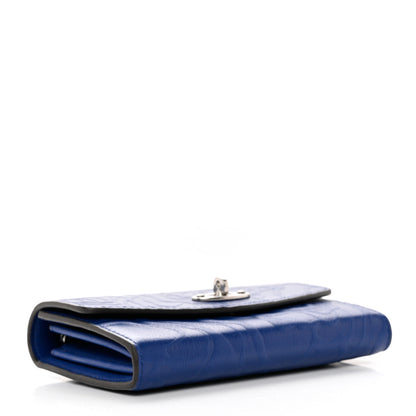 Mulberry Silky Calf Flower Embossed Darley Wallet Pigment Blue 4 of 8