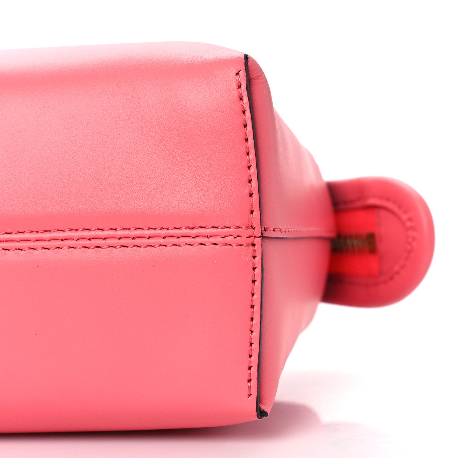 Fendi Vitello King Plexiglass Logo Embossed Mini By The Way Top Handle Boston Bag Pink Dalia 9 of 9