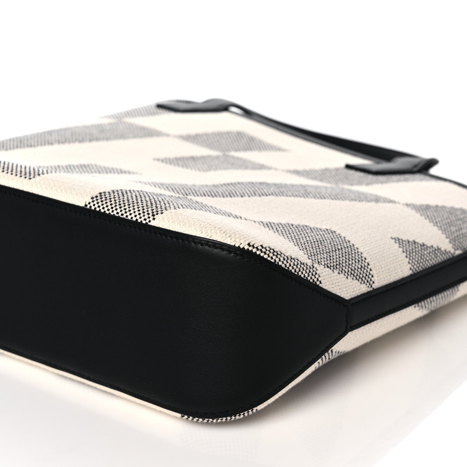 Hermes Swift H Canvas Cabas H En Biais 27 Black Ecru 10 of 10