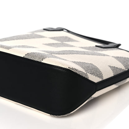 Hermes Swift H Canvas Cabas H En Biais 27 Black Ecru 10 of 10