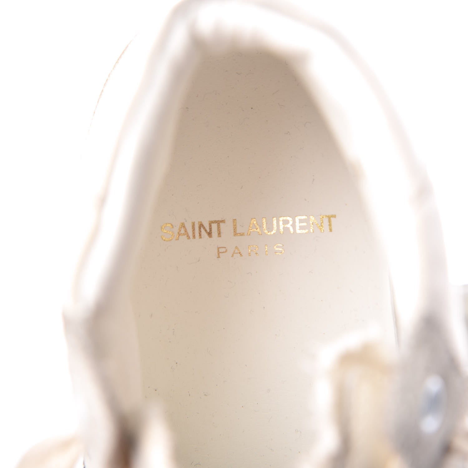 Saint Laurent Distressed Canvas Womens Classic Court High Top Sneakers 36 Milk Panna 7 of 11
