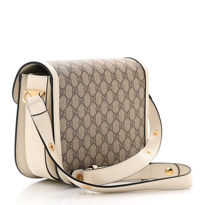Gucci GG Supreme Monogram Horsebit 1955 Shoulder Bag Beige Mystic White 3 of 10