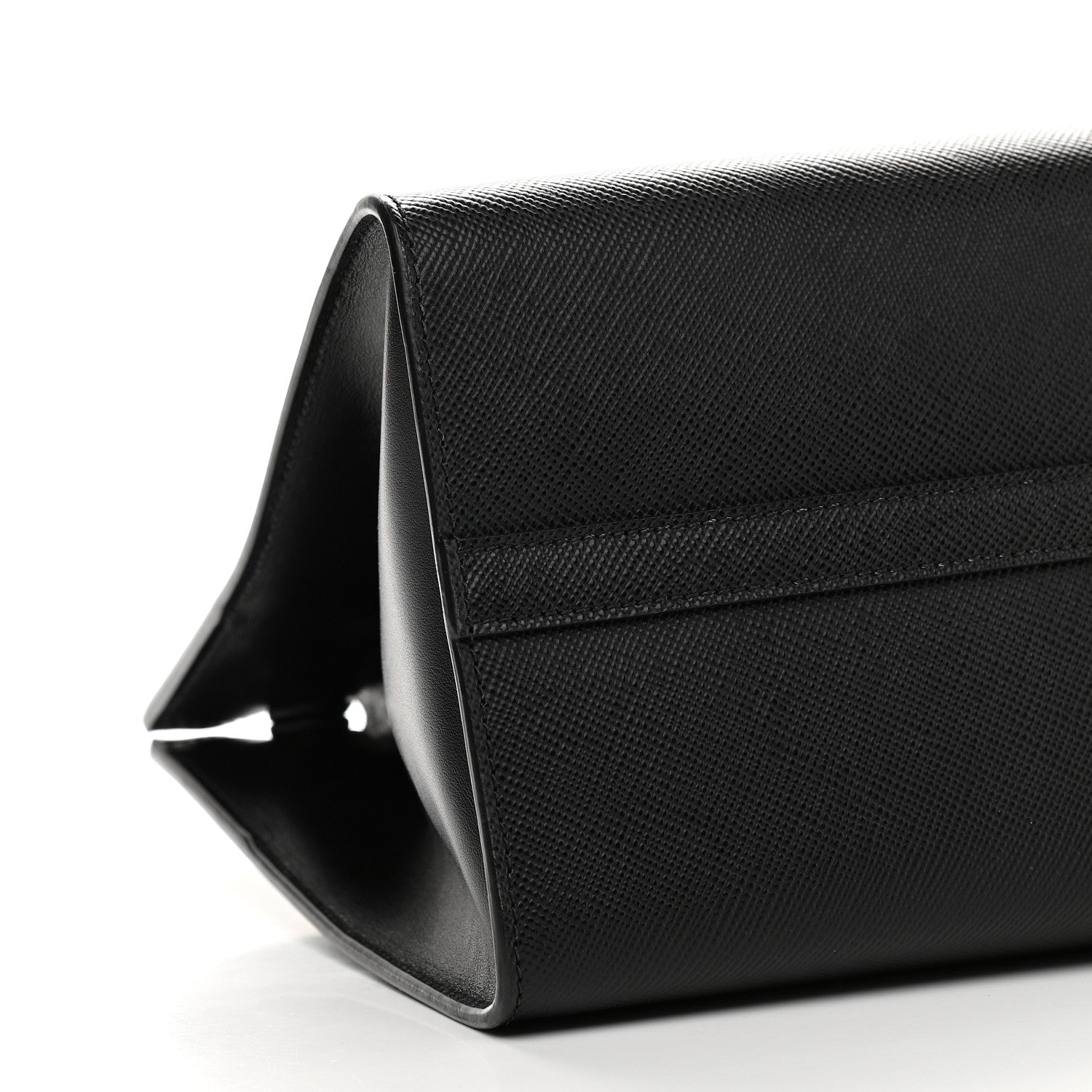 Prada Saffiano Cuir Calfskin Medium Monochrome Top Handle Tote Black 10 of 11
