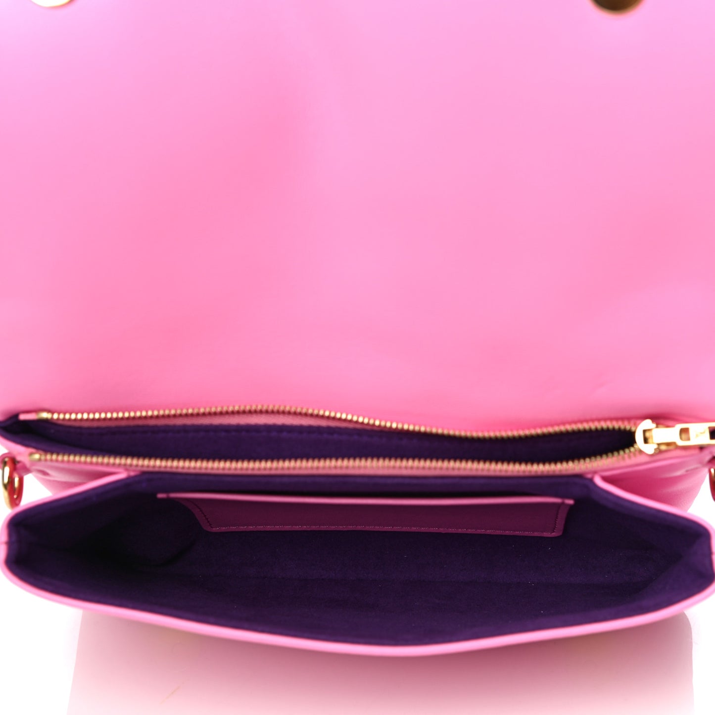 Lambskin Embossed Monogram Vuittamins Pochette Coussin Rose Violet