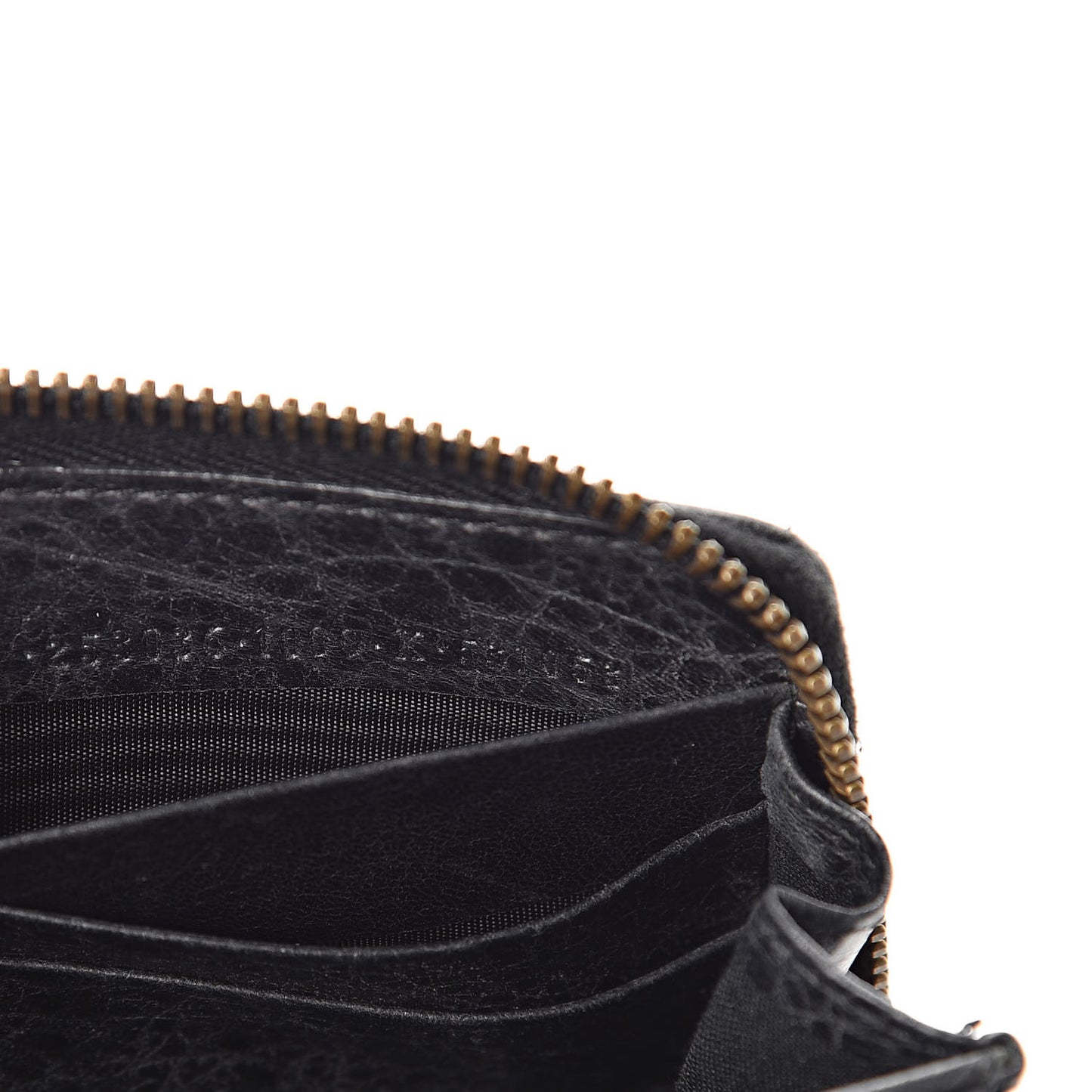 Agneau Classic Hardware Continental Zip Around Wallet Black